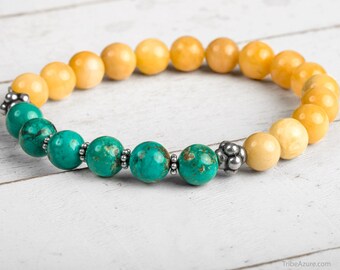 Power Bracelet, Yellow Jade Bracelet, Energy Bracelet, Intention Bracelet, Yoga Jewelry, Zen Jewelry