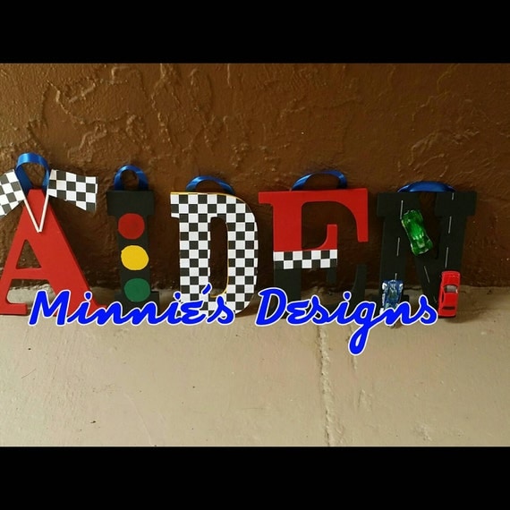 Race car themed Name decor Race car decorationsDisney Cars