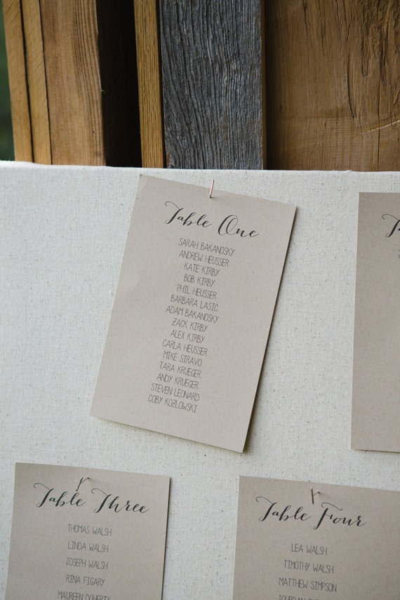 Wedding Table Assignments//Template