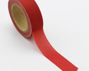 Washi Tape, Red, 15mm x 10m