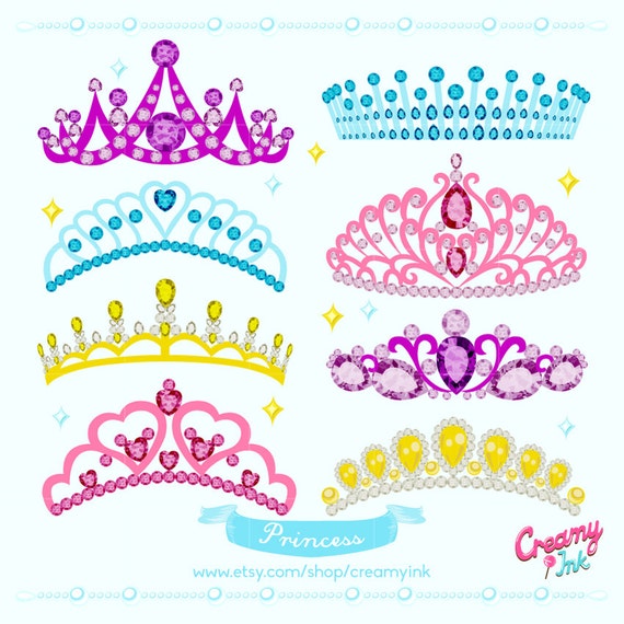 Download Princess Crown Digital Vector Clip art/ Tiara Clipart Design