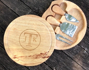 Cheese Server with Tools, Cheese Board, Server, Engraved Server,Shower Gift,Wedding Gift,Anniversary Gifts,Housewarming Gift,Laser Engraved