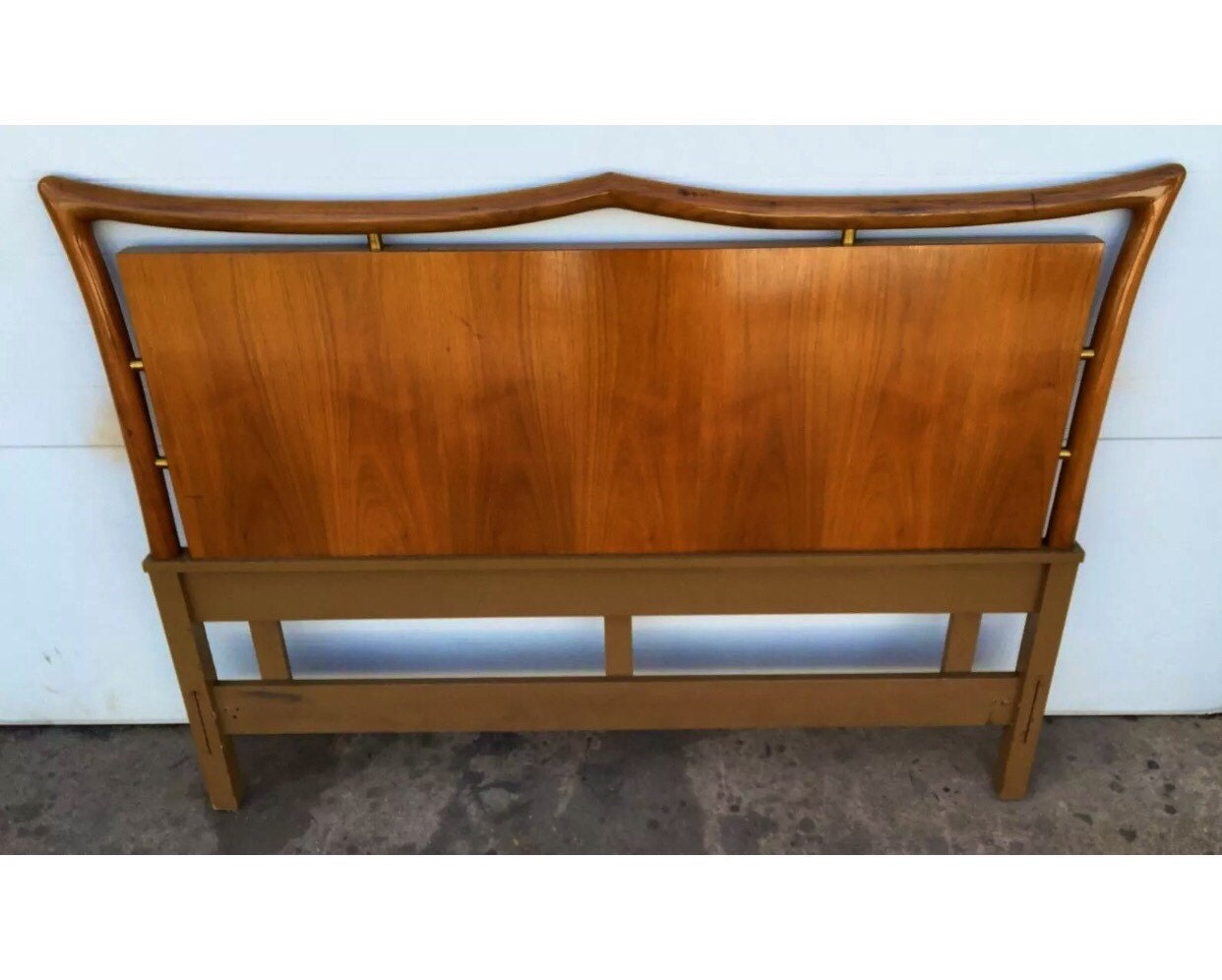 Vintage Sculpted Walnut Queen Size Headboard Haute Juice