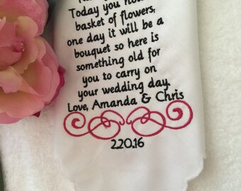 Flower girl handkerchief hankie