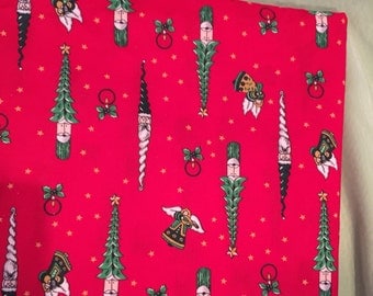 73" x 45" country Santa fabric