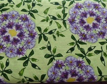 1 Yard Kathy Davis Free Spirit Wildflower Wisteria Fabric