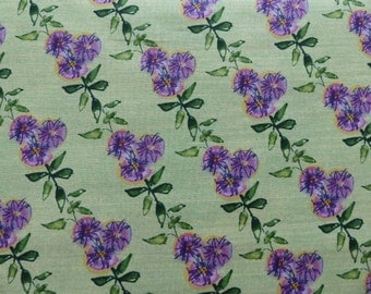 1 Yard Kathy Davis Free Spirit Wildflower Wisteria Fabric