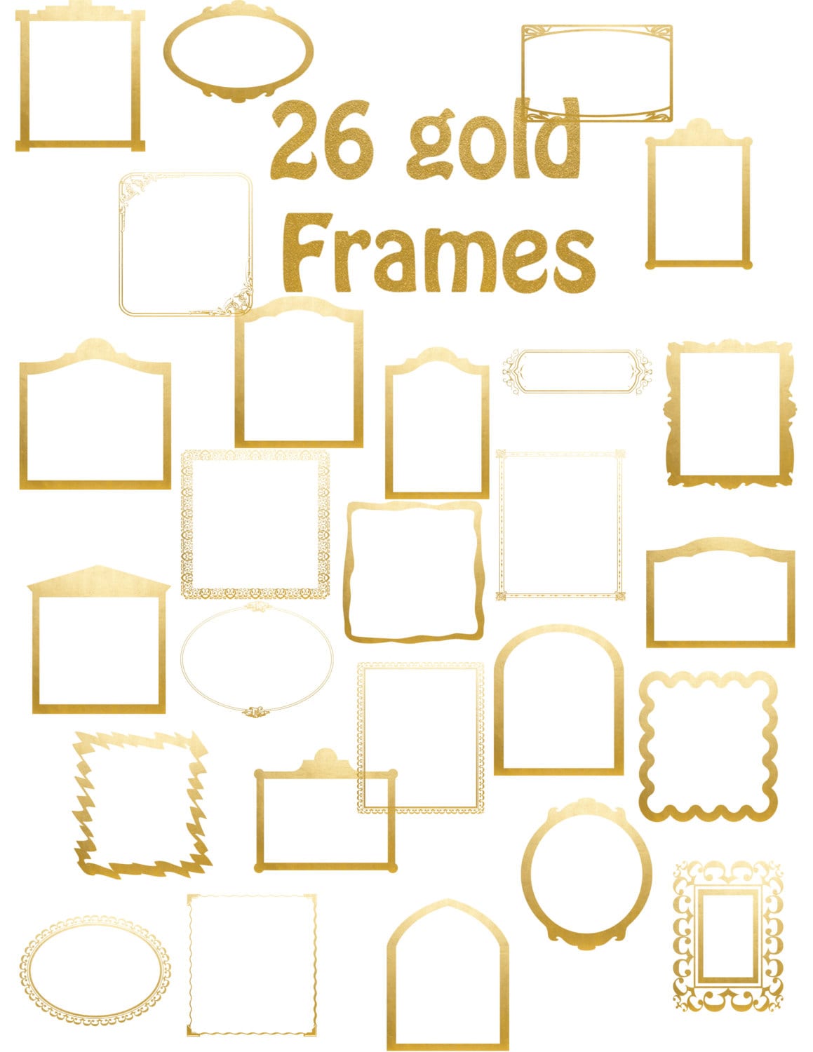 Frames Gold Glitter 26 Gold glitter Frames Collage by ...