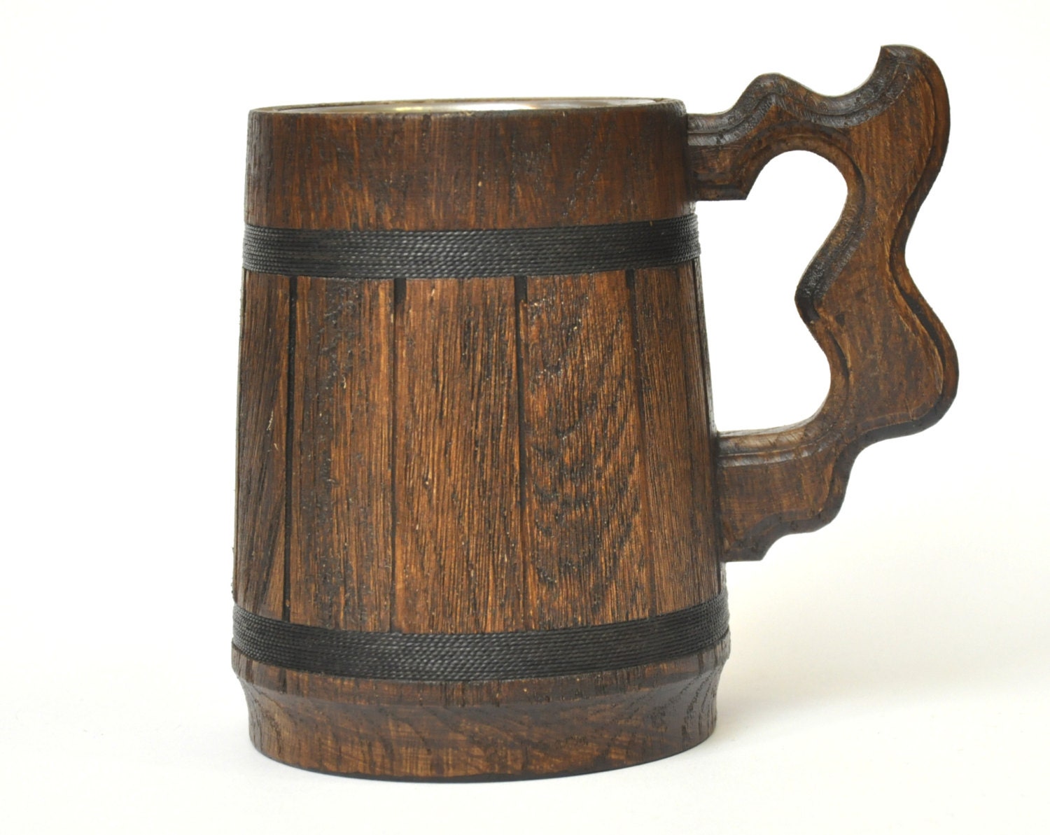 Personalized Groomsman Laser Etched Wooden Beer Mug for the