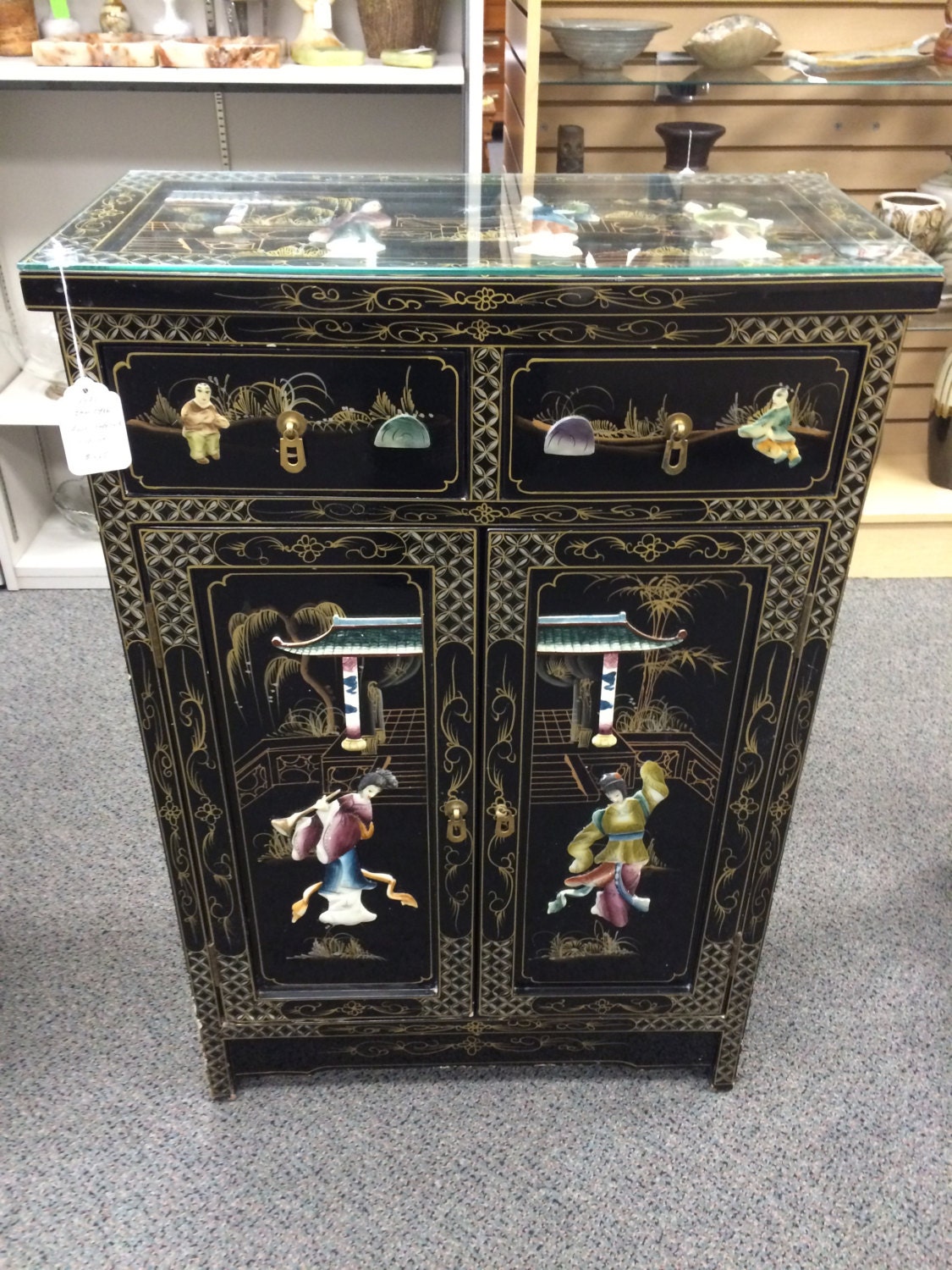 black lacquer buffet