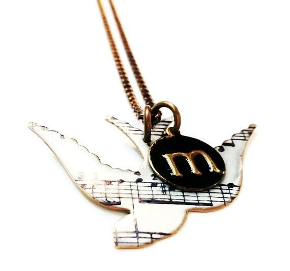 unique gift song bird necklace gift for women initial unique gift song bird necklace gift for women initial