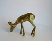 Vintage Brass Deer Doe Metal