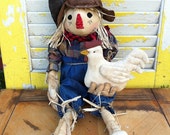 Its Fall Y-All Sale Primitive Scarecrow Raggedy