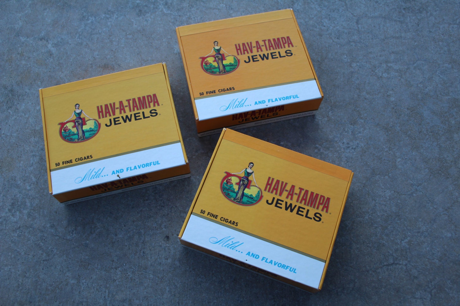 supplies 3 / three HavaTampa jewels CIGAR BOXES