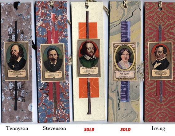 Famous Authors Collage Bookmarks Each Sold By Moonmothpress