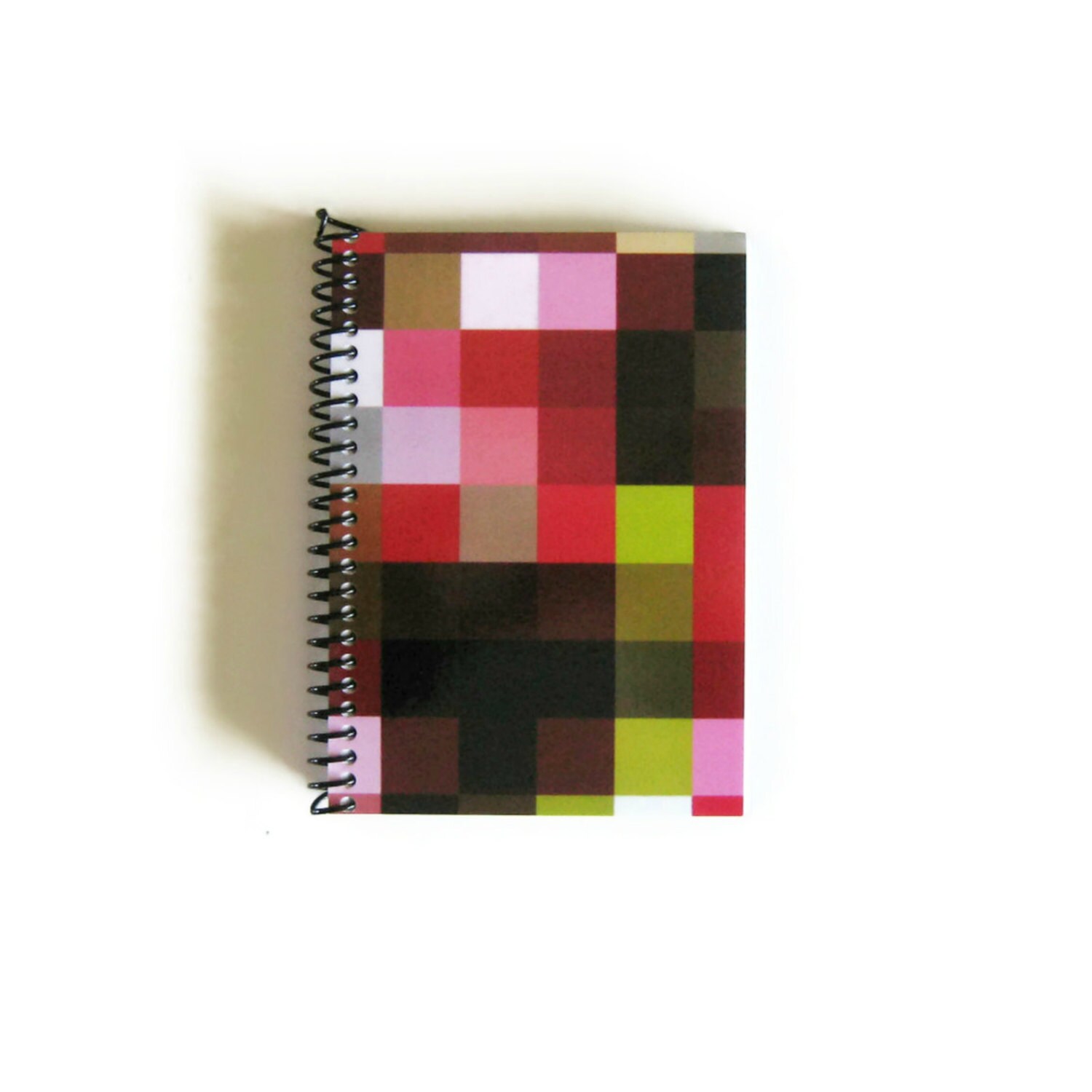 Earth Tones Pixels 4x6 Inches Notebook Pocket Small Cute