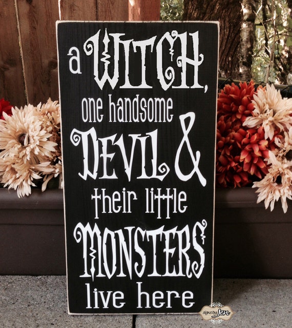 a witch one handsome devil and their little monsters by SignsbyJen