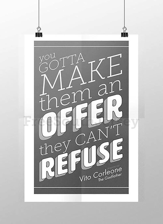 An Offer They Can't Refuse The Godfather // Hand Lettered