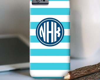 iPhone 7 Personalized Case - Chunky Stripe monogram - other models available