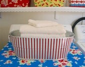 Circus Stripe X-Large Oval Galvanized Metal Storage Tub