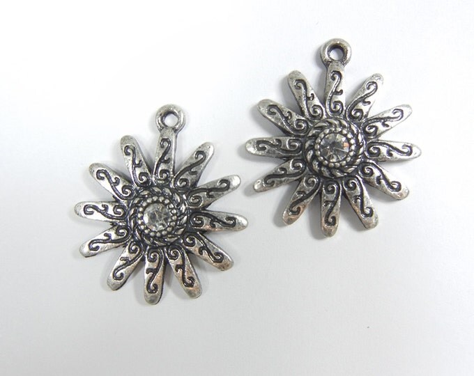 Pair of Antique Silver-tone Decorative Western Spur Charms