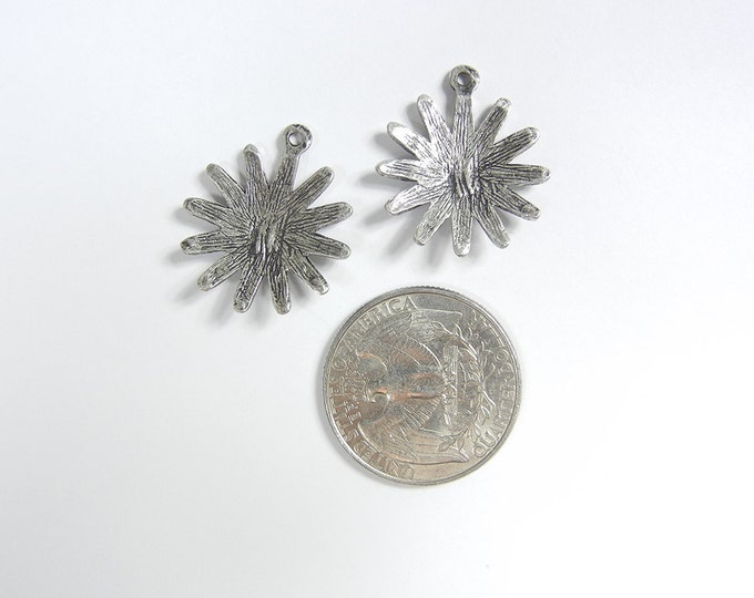 Pair of Antique Silver-tone Decorative Western Spur Charms