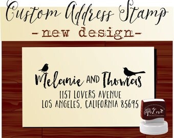 Calligraphy Handwriting Script Custom Return Address Stamp - Personalized SELF INKING Wedding Stationery Stamper - Style 1106
