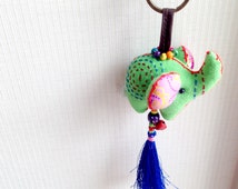 plush elephant keychain