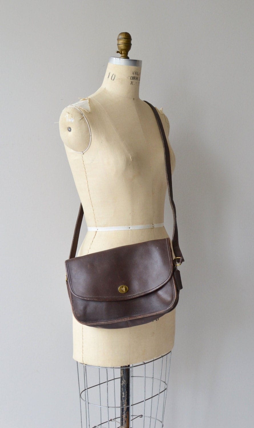 Coach saddle bag vintage brown Coach bag large Coach purse