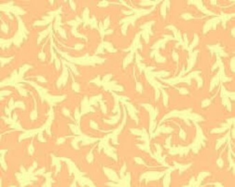 1 HALF YARD Swirly Buds in peach, Bijoux by Heather Bailey
