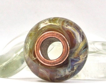 Artisan Lampwork Glass fits Big Hole Bead Charm Bracelets - Hidden
