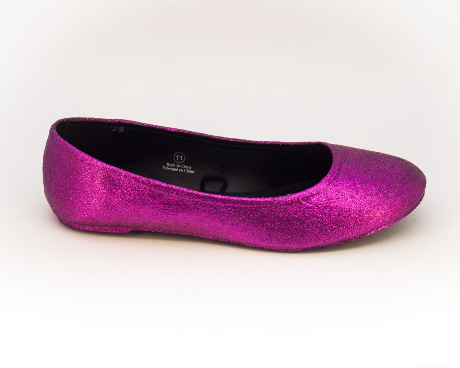 pink sparkle ballet flats