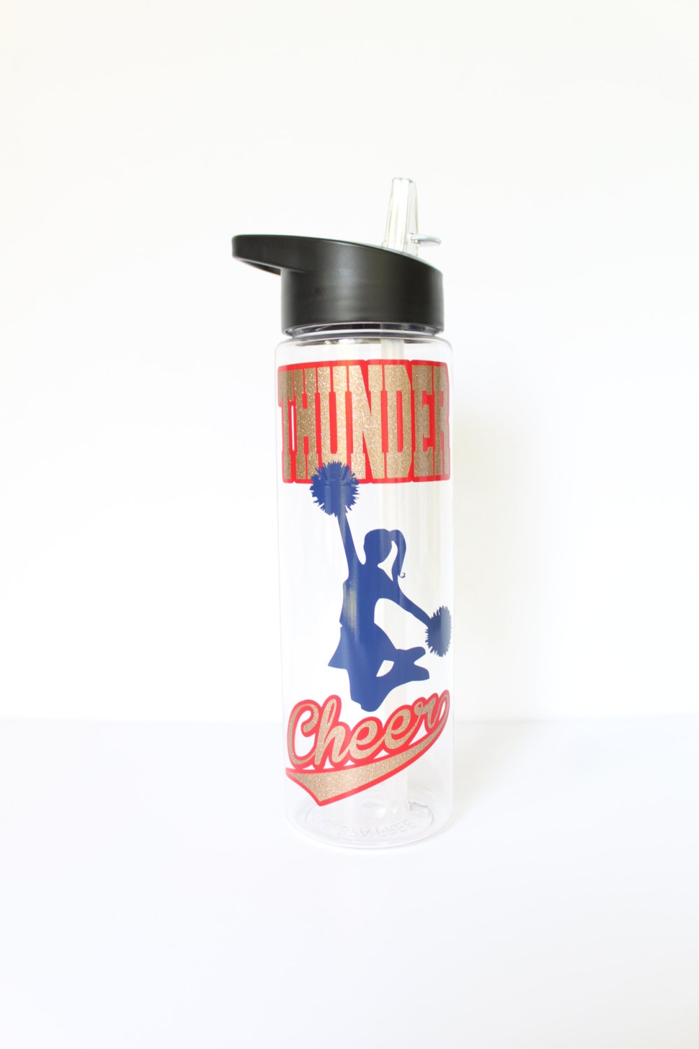 Cheer Water Bottle Personalized Cheerleader Sport Bottle with