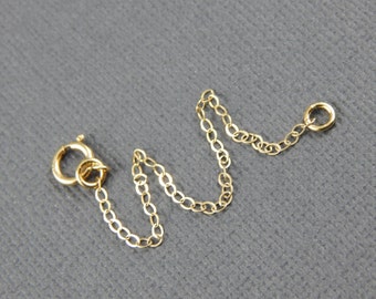Necklace extender - 1" , 2", 3", 4" or 5", gold filled extender chain