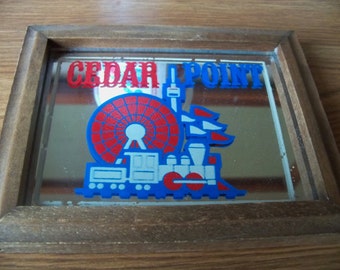vintage cedar point souvenir framed picture