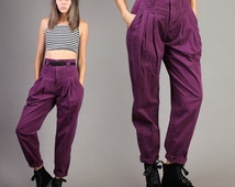 Pantalon Cargo Parachute Vintage GOA Années 2000 - Taille Libre Olive, Occasion Très Bon état
