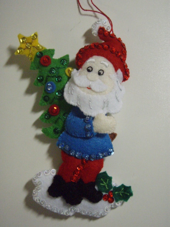bucilla gnome with christmas tree ornament from the gnome bucilla gnome with christmas tree ornament from the gnome
