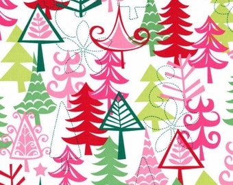 Michael Miller YULE TREES Christmas Fabric, yardage