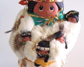 Vintage Storyteller Kachina Doll Santa Fe Large