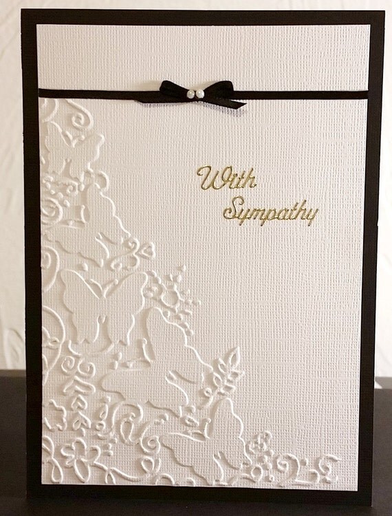 Black and White Sympathy Card