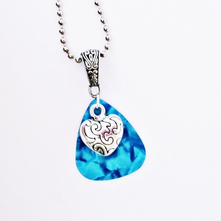 Heart Guitar Pick Necklace