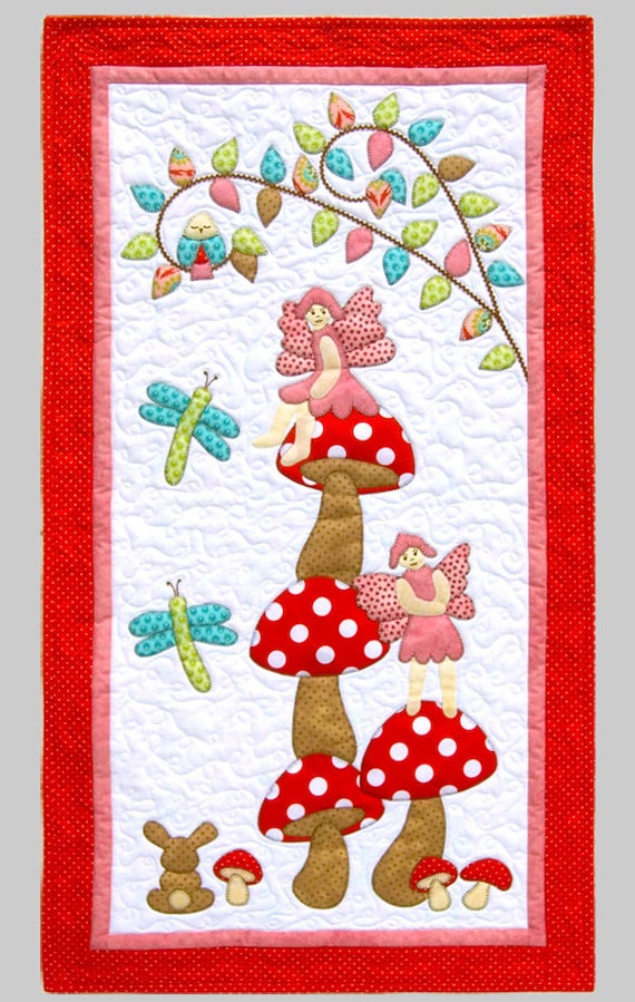 WOODLAND FAIRIES Wall Quilt Pattern Cute Children's