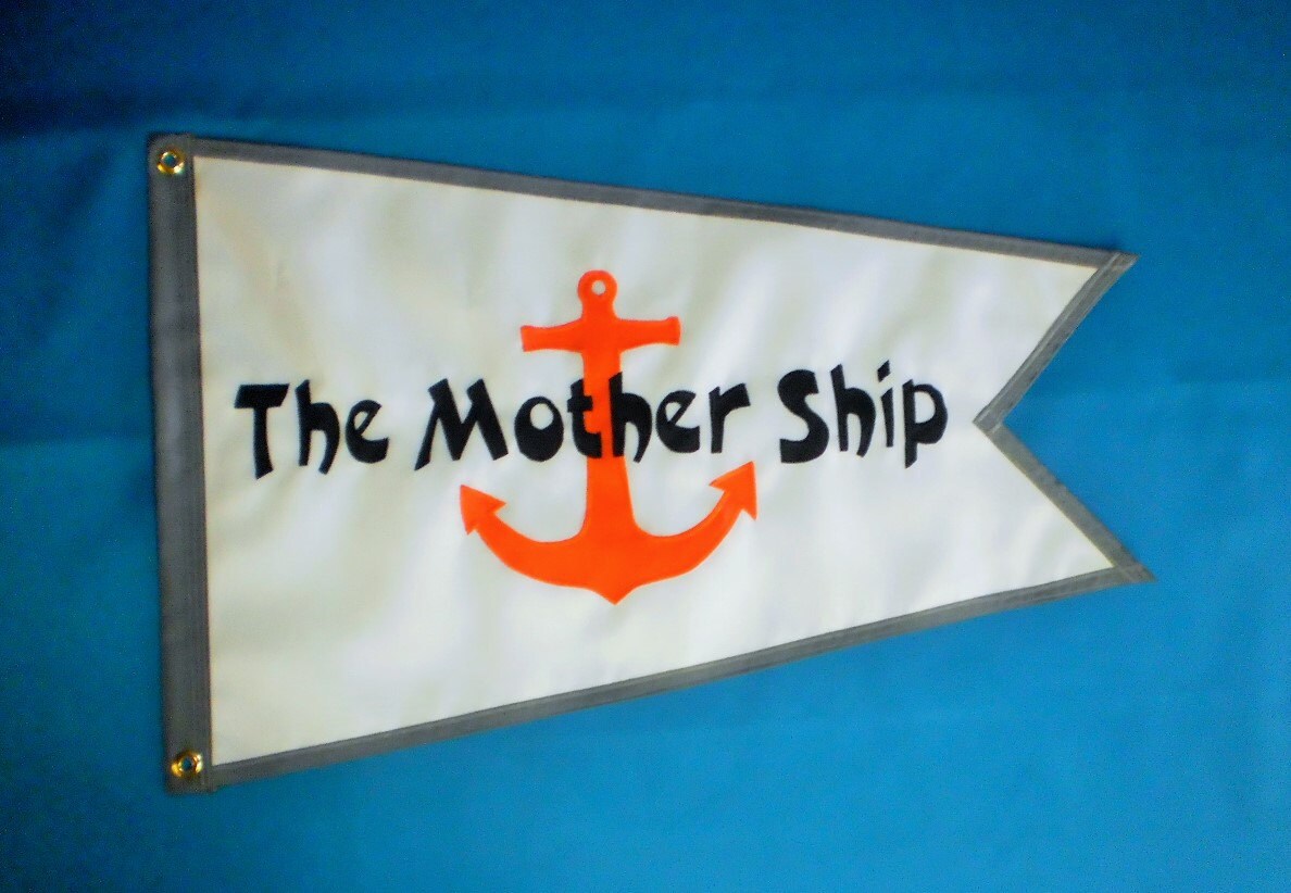 Nautical Flag Banner Custom Made Dovetailed Your Boat Name and