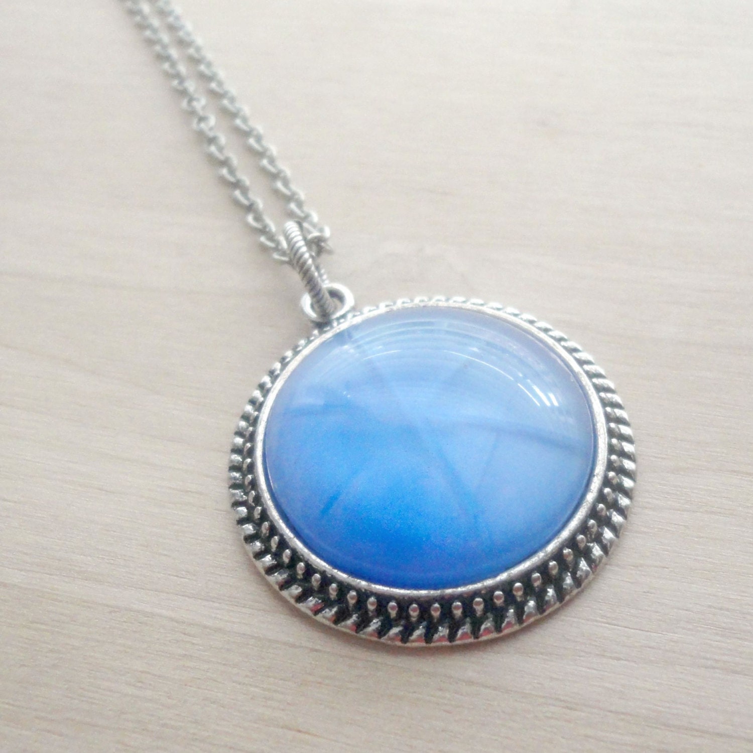 sky blue flower jewellery