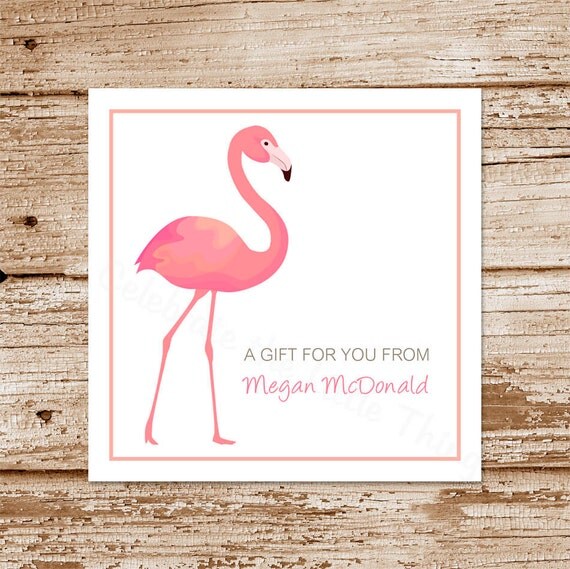 printable flamingo tags flamingo gift tags by CelebrateLilThings