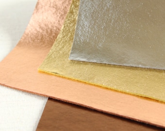 Metallic Felt // Iron-On // Gold Finish, DIY Gold Felt, Gold Fabric, Silver Felt, Copper Transfer, Bronze Fabric, Metallic Craft Supplies