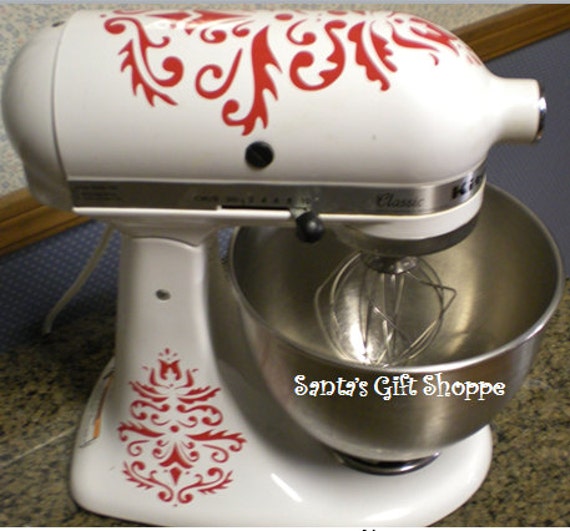 Kitchenaid Damask Vinyl Decals Personalized Mixer Vinyl