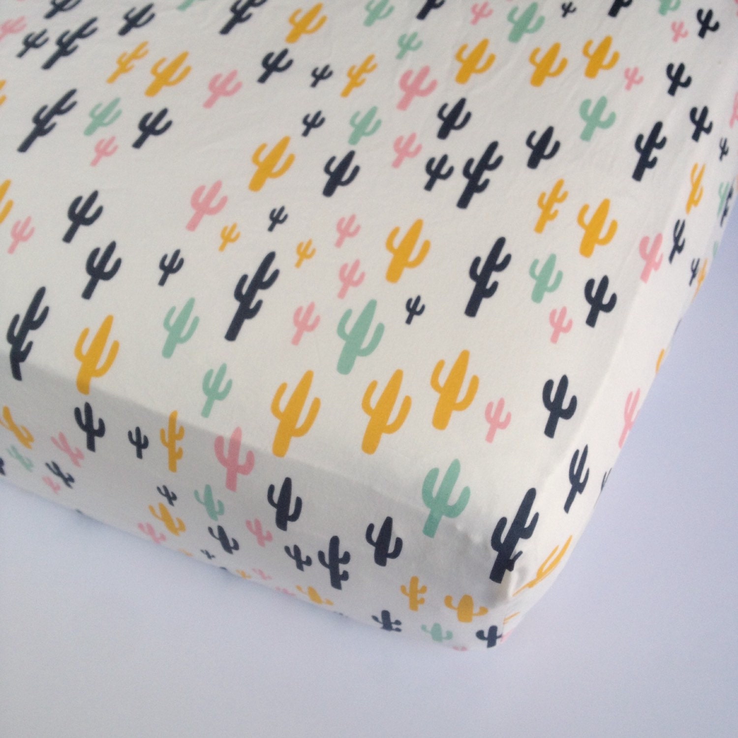 Cactus Crib Bedding Fitted Crib Sheets / Changing Pad by Babiease