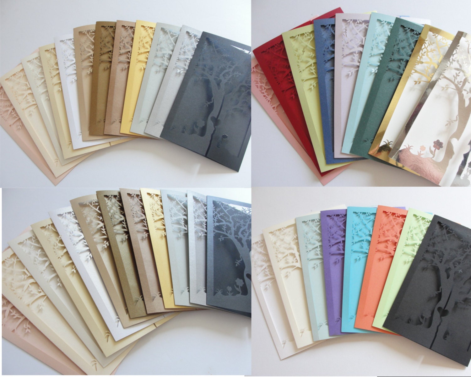 Laser Cut Cardstock Color Swatches wedding invites wedding