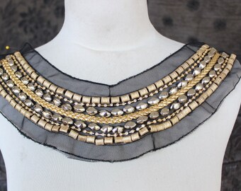 Cute embroidered and beaded applique